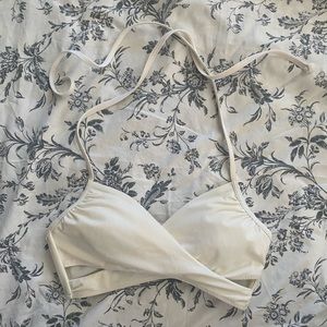 Victoria’s Secret Pink Criss Cross White Bikini Top